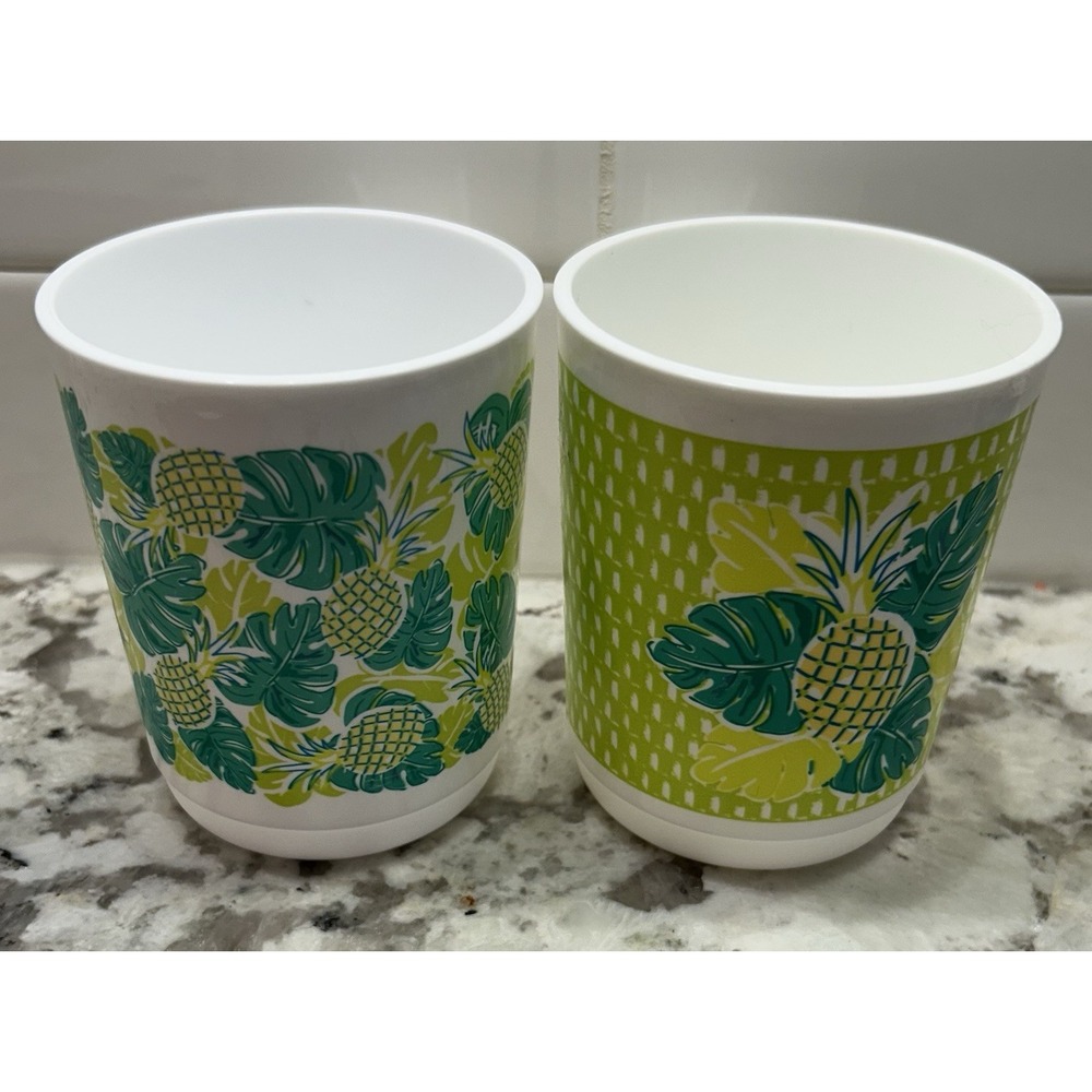 2 - Tupperware Tropical‎ Mugs 11oz hawaiiian